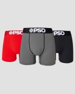 SOLIDS 3 PACK - RED/GREY/BLACK